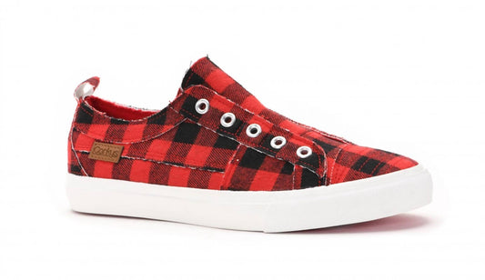 Corkys Footwear - Women's Plaid Slip on Sneakers