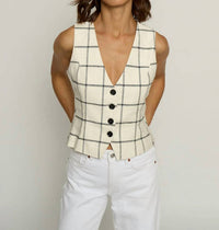 Central Park West - Two Tone Linen Vest