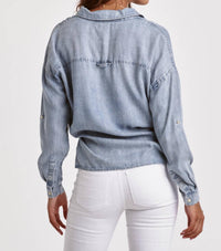 DEAR JOHN DENIM Arianna Top in independence blue 1 - women's t-shirt - alternate view