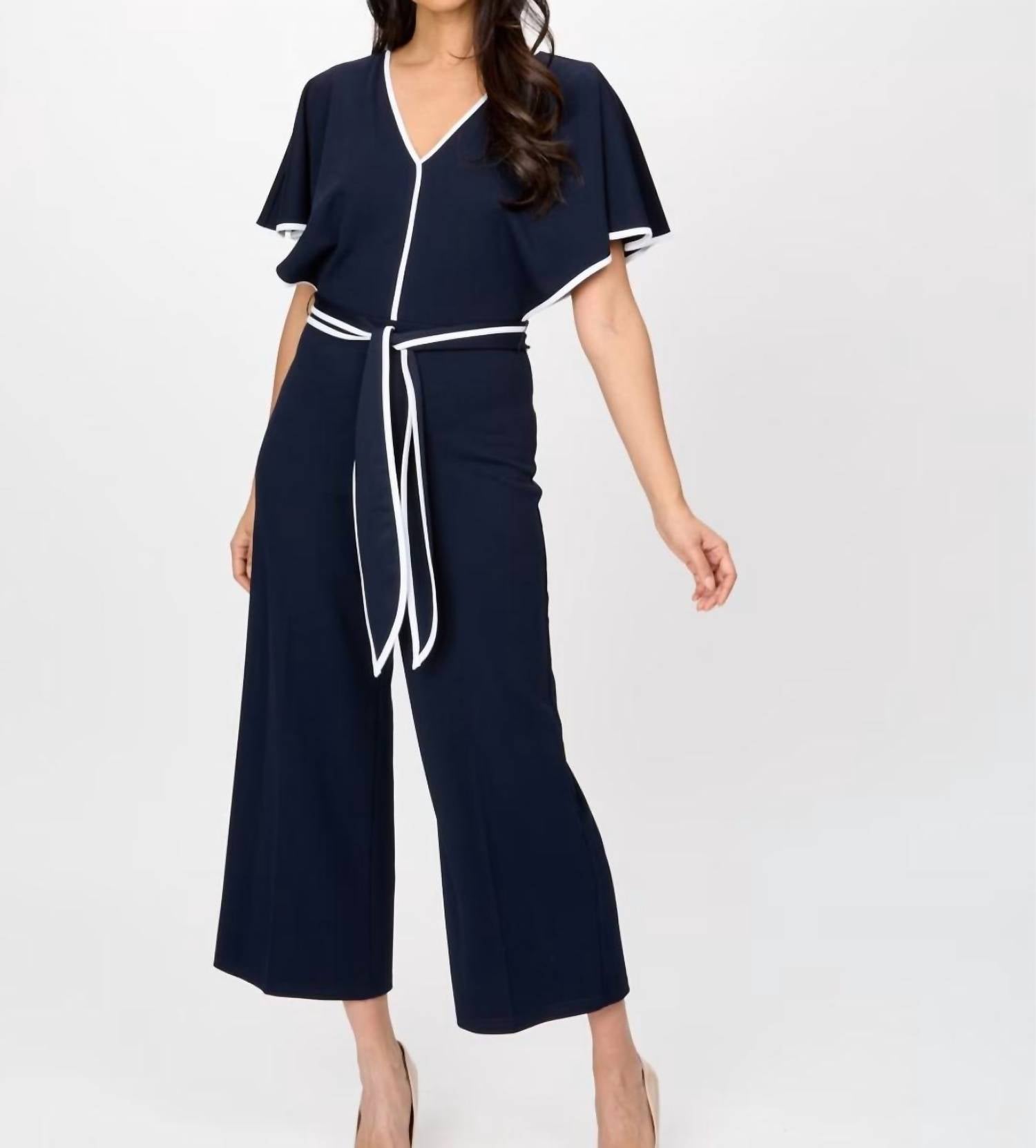 Joseph Ribkoff - Contrast Trim Jumpsuit