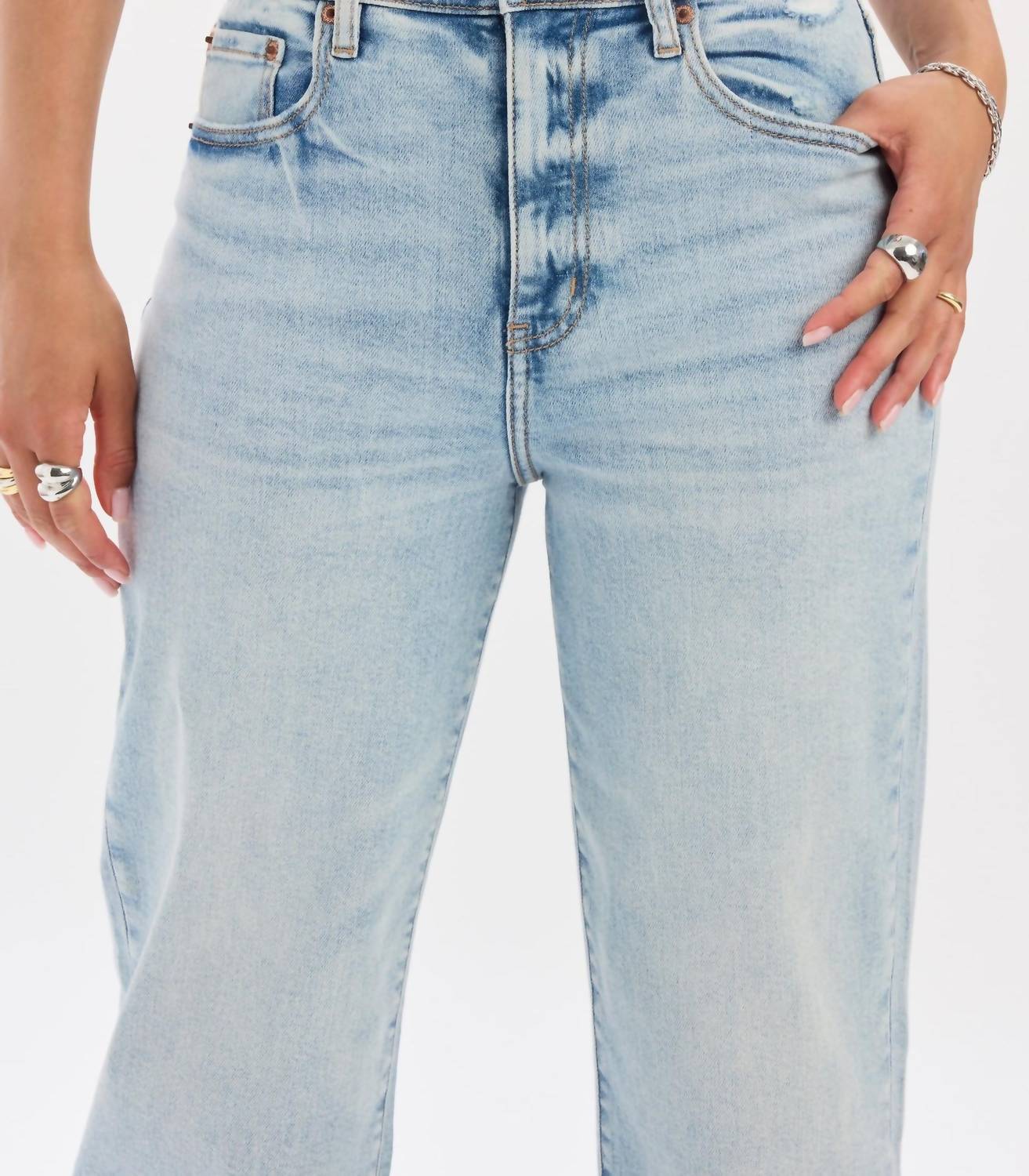 Daze - Pleaser High Rise Wide Ankle Jeans
