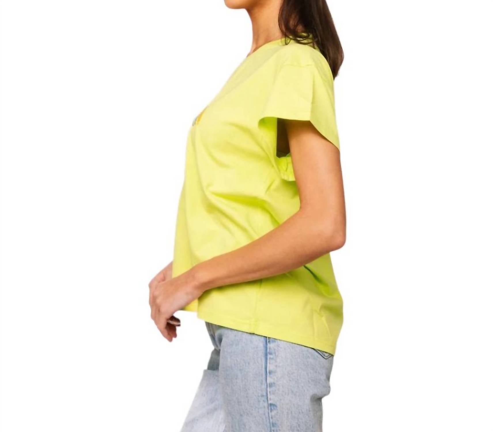 QUEEN OF SPARKLES Piñata Crewneck Tee in green - women's t-shirt - view 5