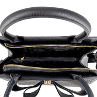Like Dreams - Women's Crossi Elegance Large Bow Vegan Leather Satchel