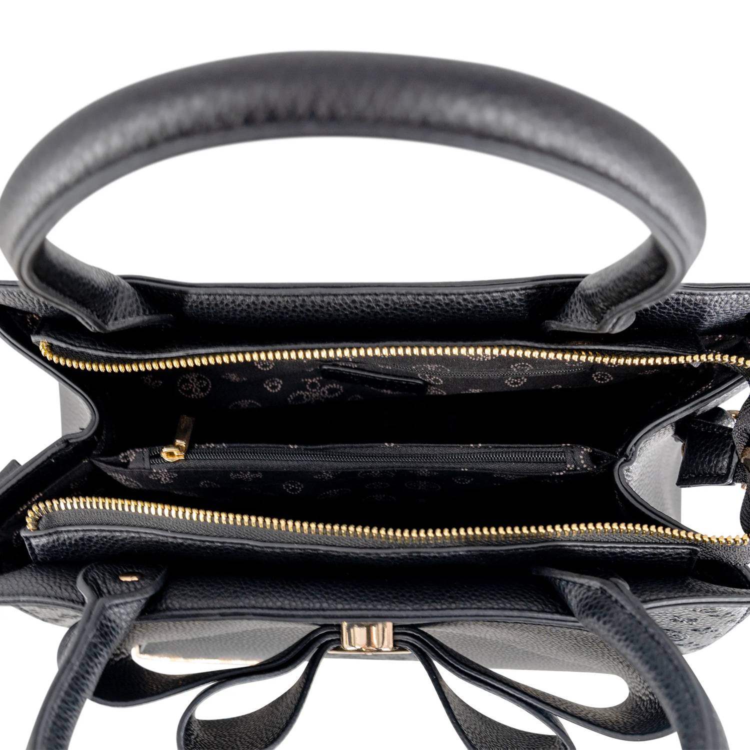 Like Dreams - Women's Crossi Elegance Large Bow Vegan Leather Satchel