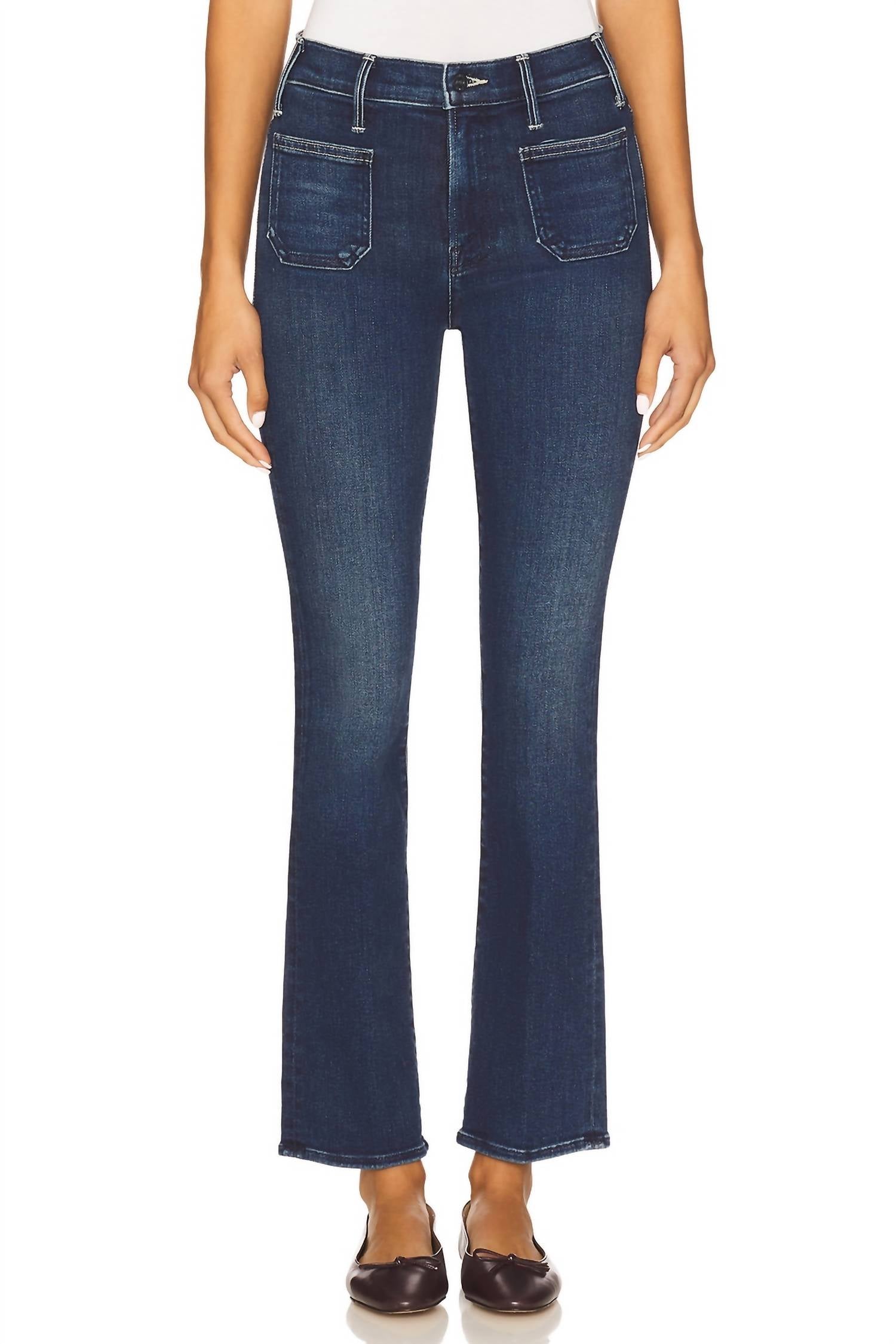 Mother - PATCH POCKET INSIDER FLOOD JEANS
