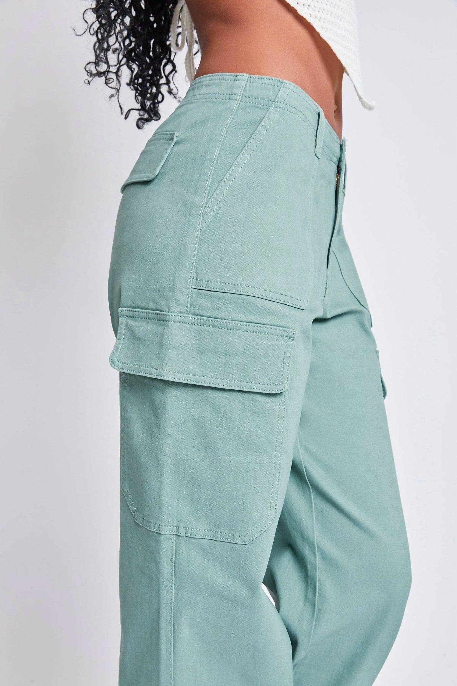 Ymi - High Rise Straight Leg Cargo Pants
