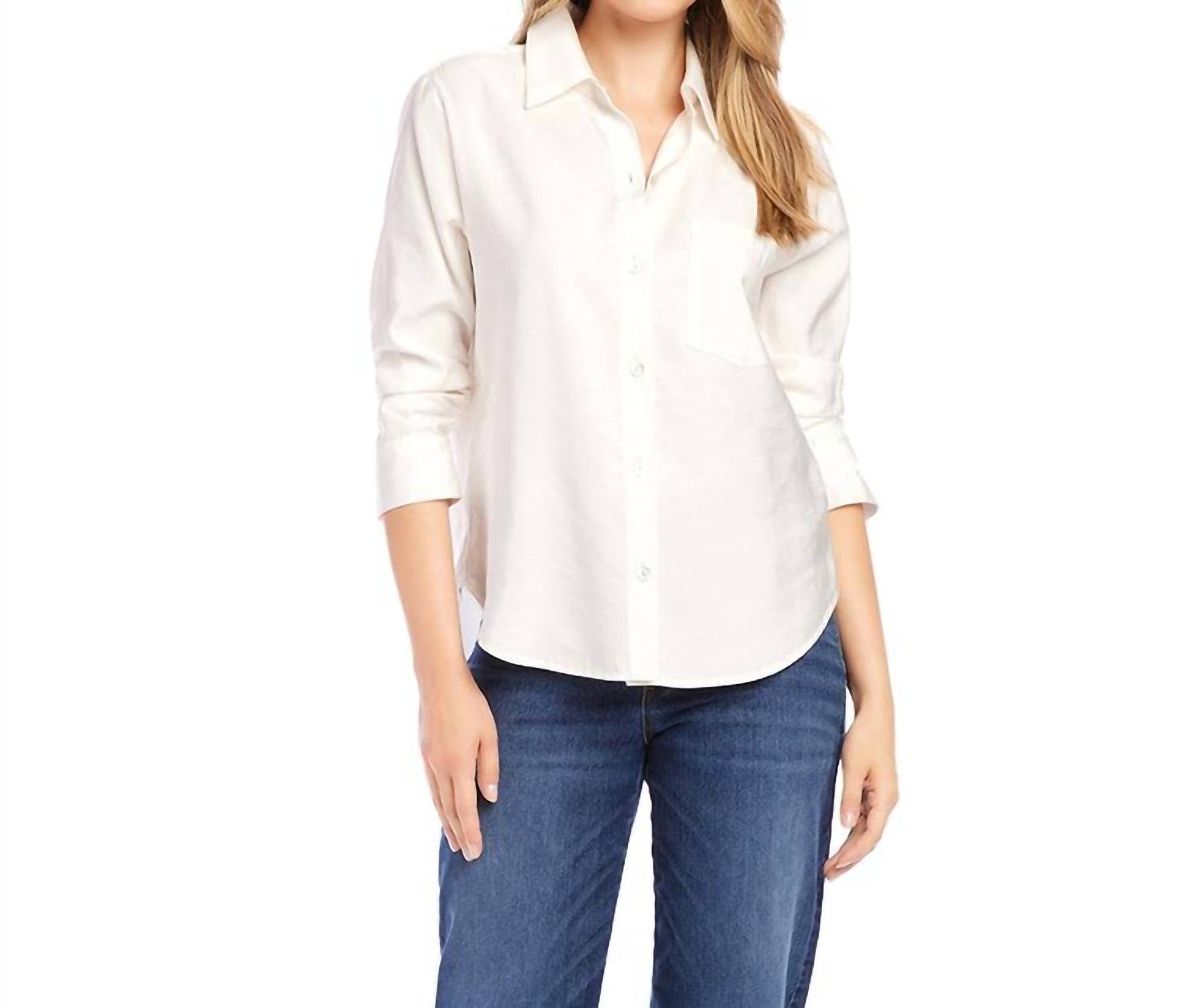 Karen Kane - Karen Kane: Ruched Sleeve Shirt