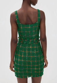 L'Agence - Valli Square Neck Mini Dress