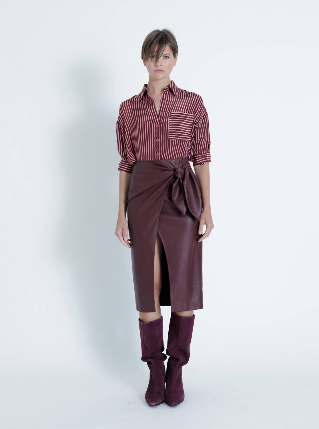 Karina Grimaldi - Malaga Cherry Stripe Top