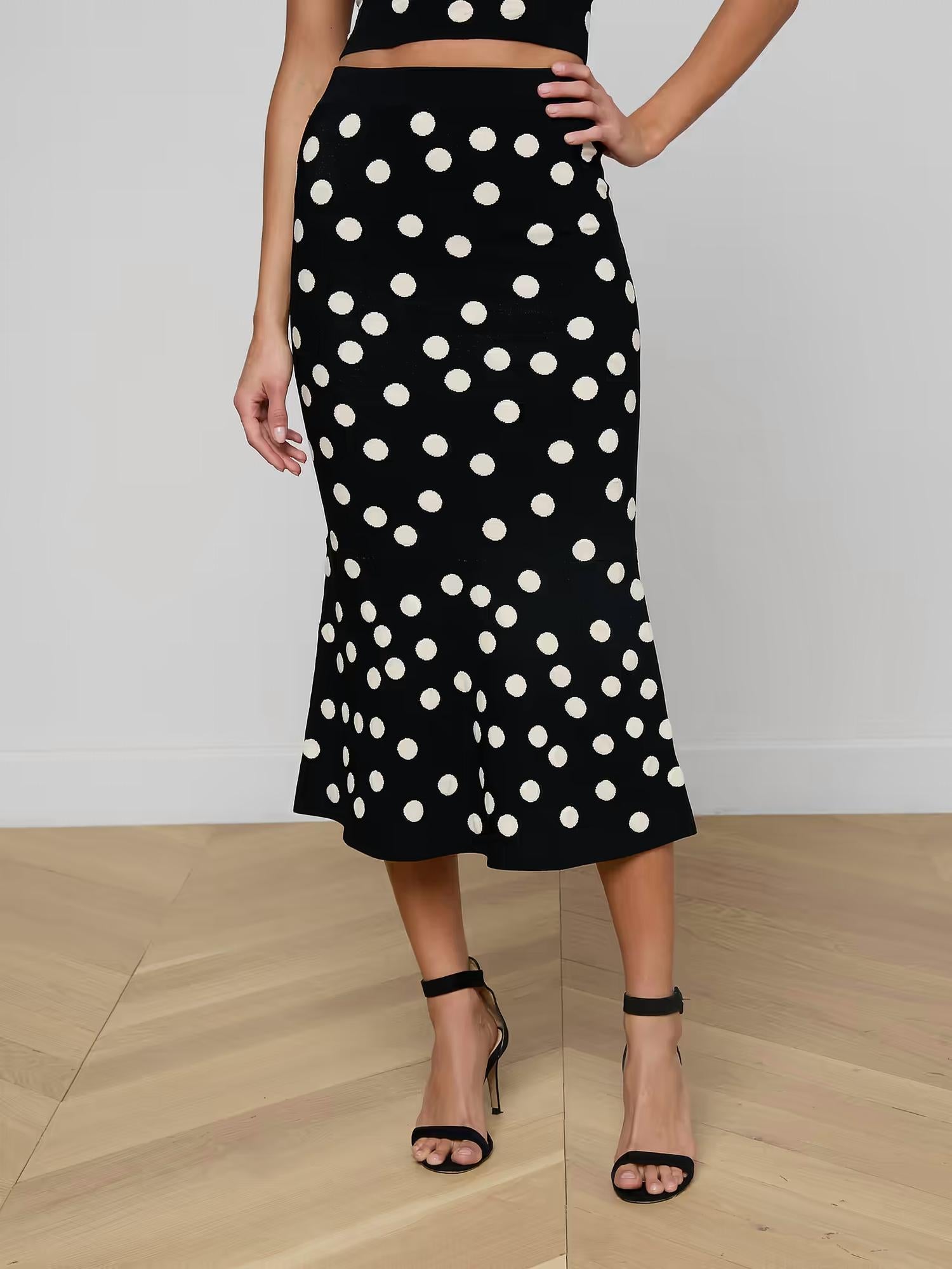 L'Agence - Mae Polka Dot Skirt