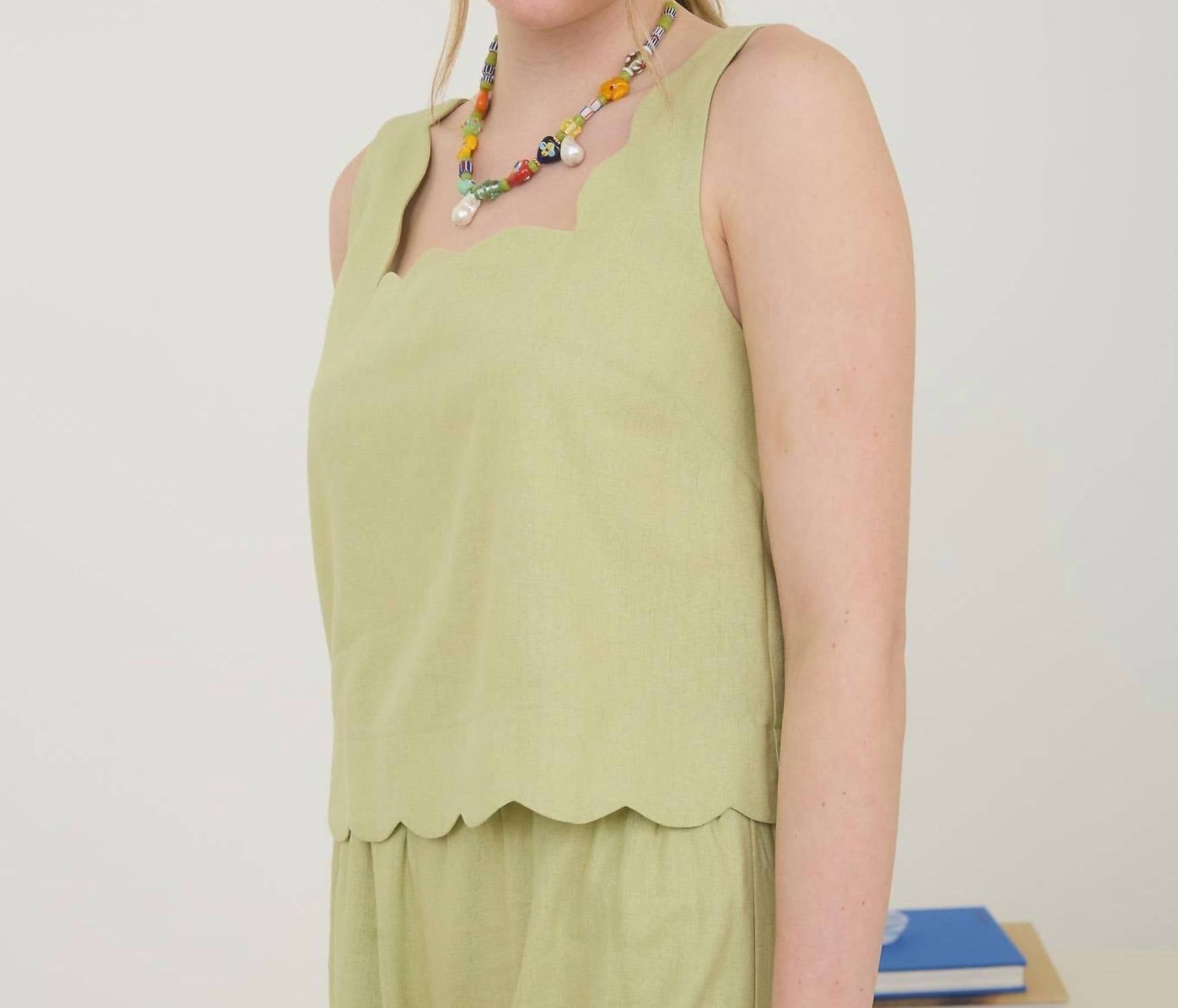 Blu Pepper - Stephanie Trim Woven Tank And Short Set
