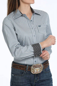 Cinch - Women's Tencel Stripe Button Down Western Shirt