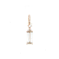 Aamiaa - 1.31 Carat Natural Diamond Emerald Cut Drop Pendant