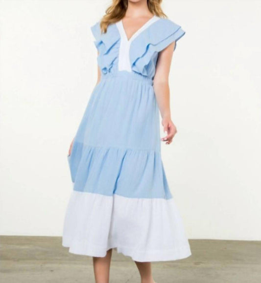 Thml - FLUTTER SLEEVE TIERED MAXI DRESS