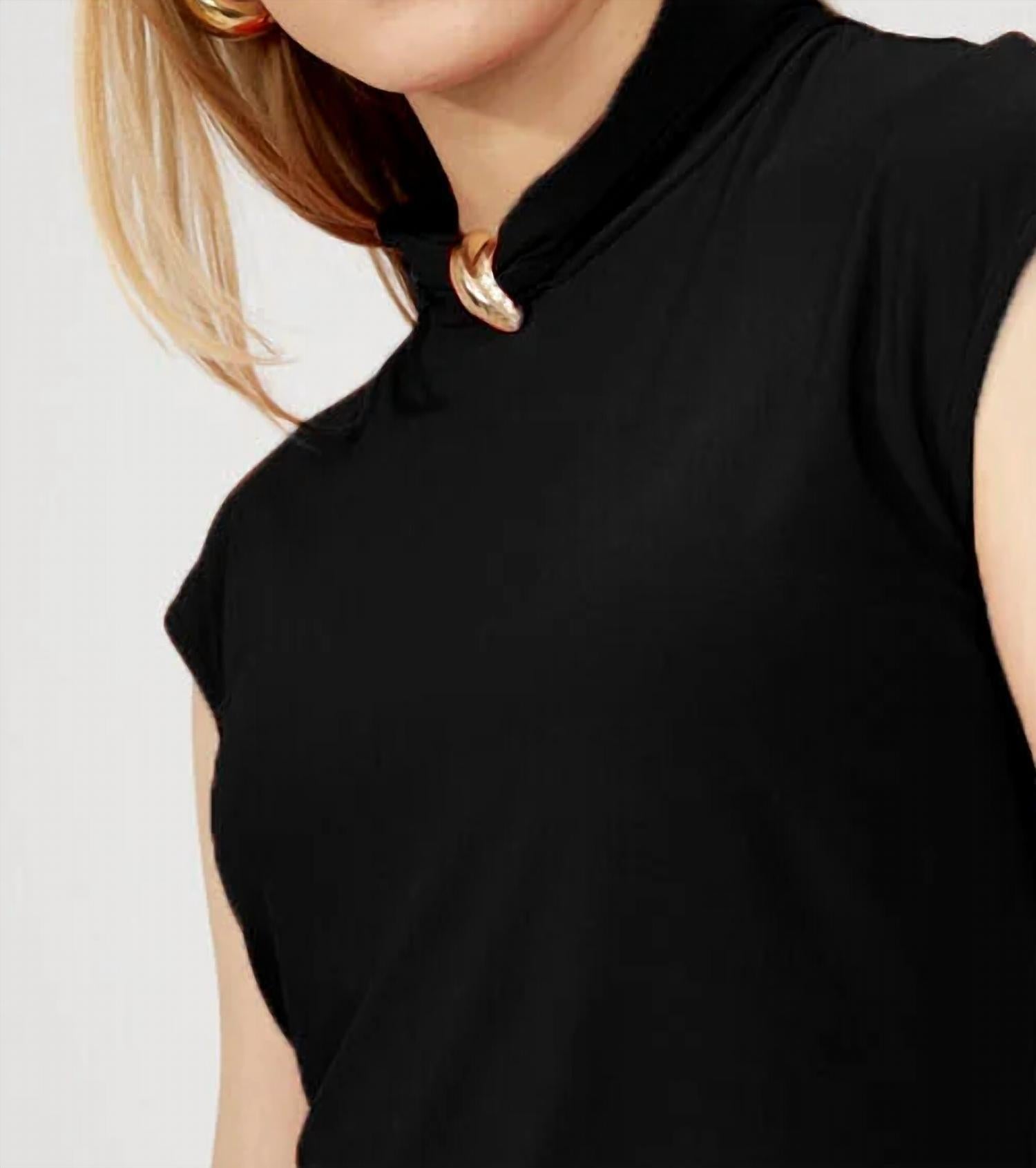 Frank Lyman - Mirabelle Mock Neck Cap Sleeve Pullover Top