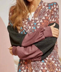 Andree By Unit - Aztec Print Cardigan