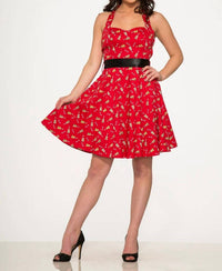 Orchid Bloom - Violin Halter Swing Dress