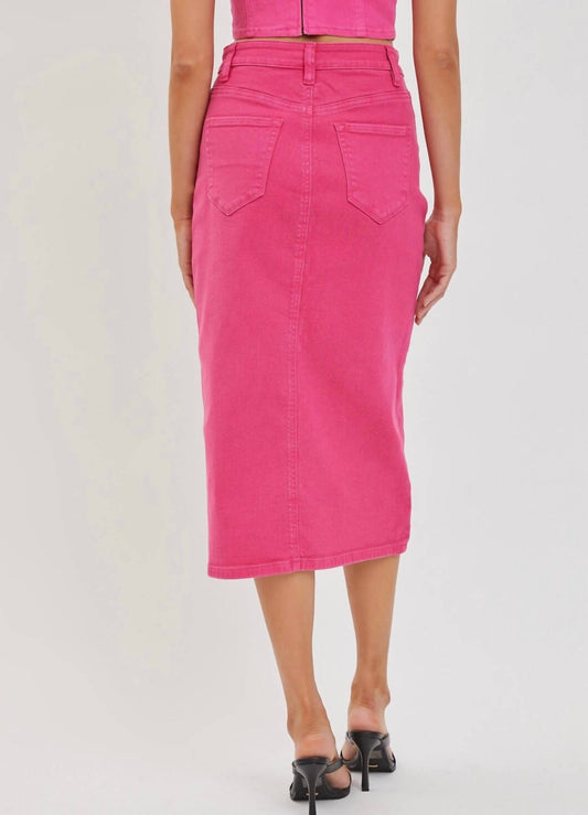 Cello - Paylon Denim Midi Skirt