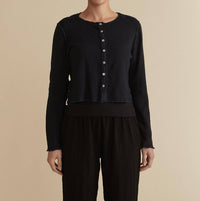 Cut Loose - Button Down Crop Cardigan - Plus