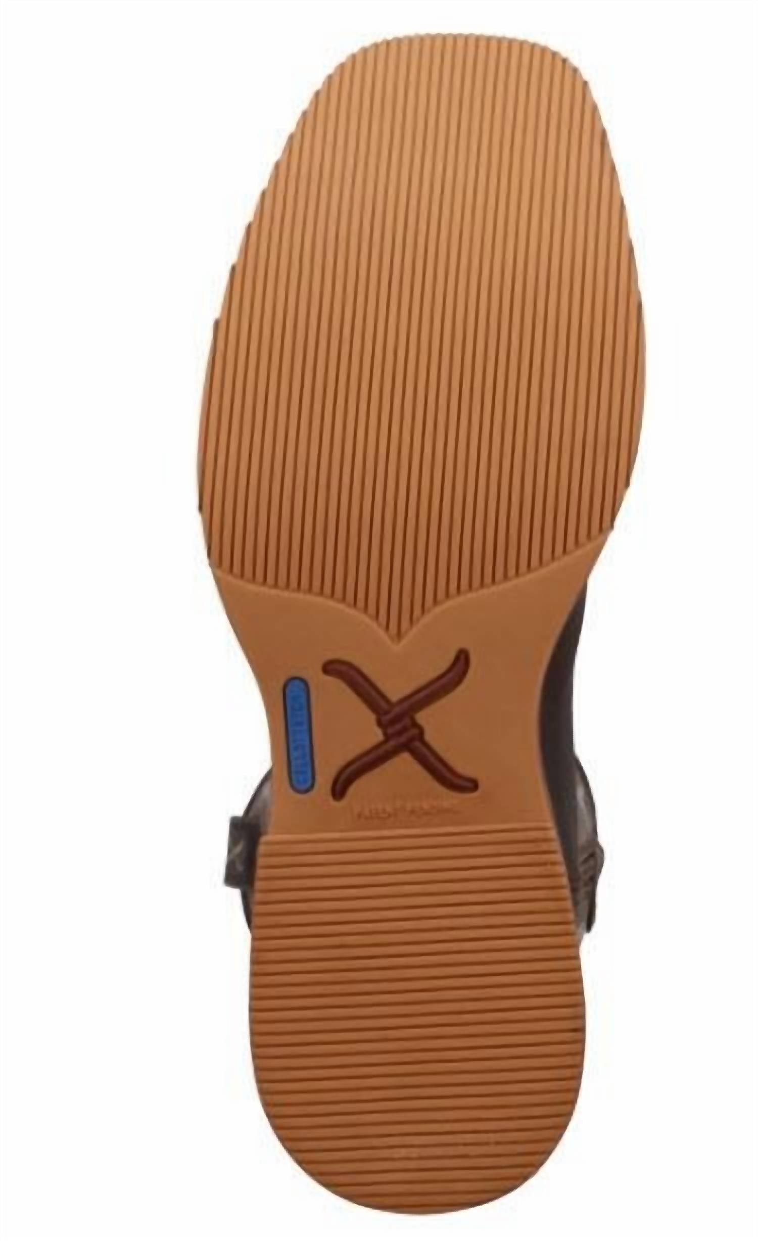 TWISTED X Men's Tech X Zip-side Rubber Sole Boot in tobacco adobe - men's boots - alternate view