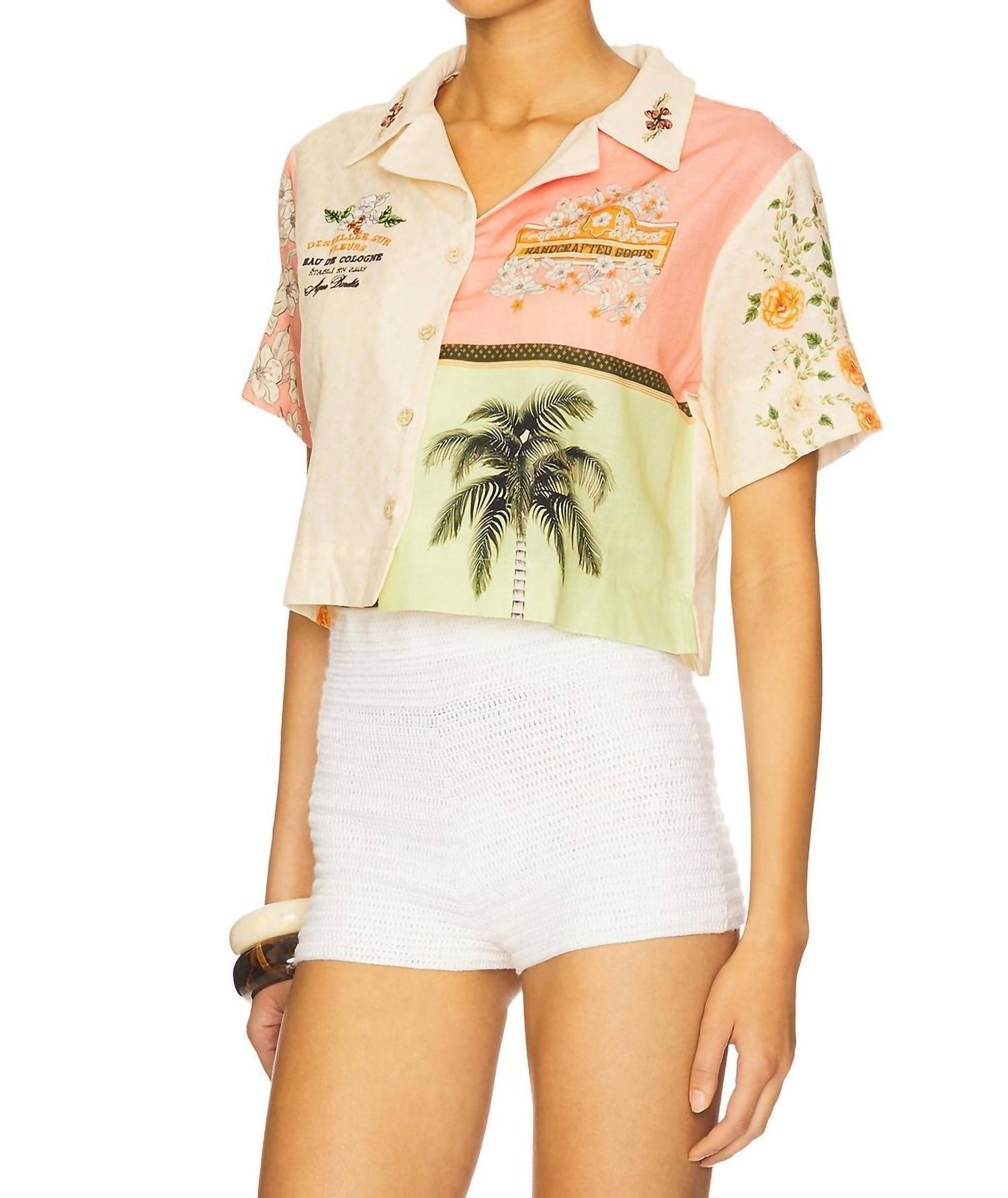 Agua Bendita - Itsy Cropped Short-sleeve Shirt