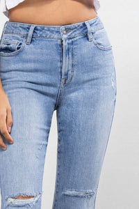 Hidden - High Rise Super Fray Crop Flare Jean