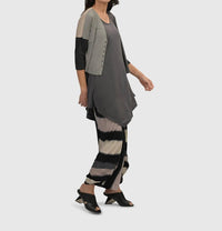 ALEMBIKA Essential Colorblock Cupro Cardigan in multi - women's cardigan - view 6