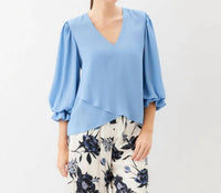 Karen Kane - Layered Sleeve Asymmetric Top