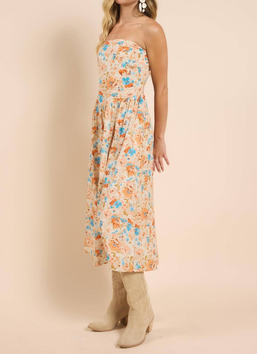 Sadie & Sage - Sonoma Tube Top Midi Dress With Pockets