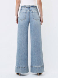 Vervet By Flying Monkey - April Wrap Seam Wide Leg Jeans