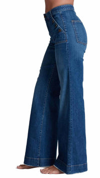 Askk Ny - Brickhouse Mid Rise Wide Leg Jeans