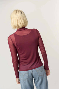 Project Social T - Tessa Mesh Funnel Neck Top