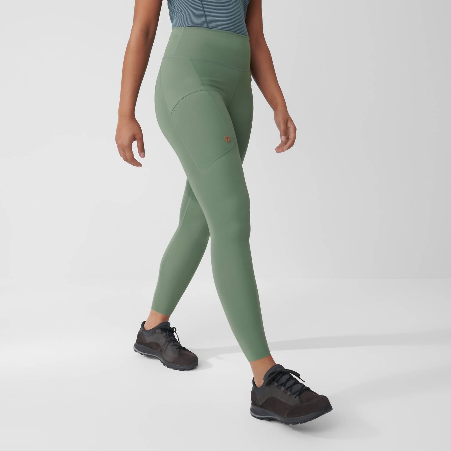 Fjallraven Abisko Tights in patina green 614 - women's pants - view 4
