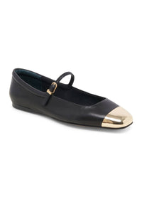 Dolce Vita Women's Reyes Toe Cap Flat in black - women's flats