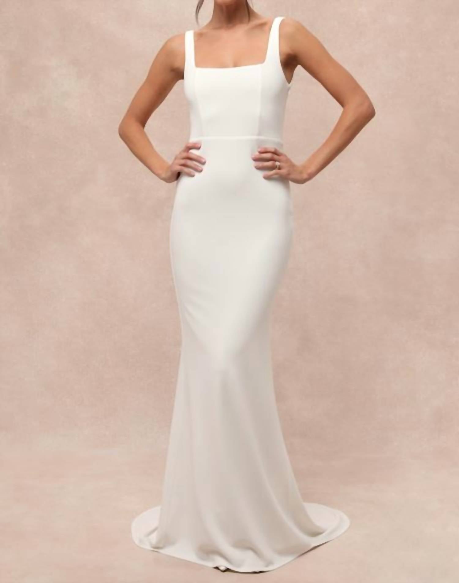 Lulus Women's Regal Classic Twist-back Maxi Dress in white - women's dress