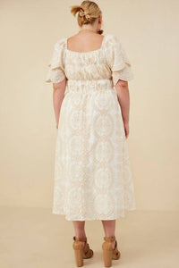 Hayden La - Eyes On Lace Smocked Midi Dress - Plus