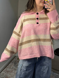 &Merci - Sutton Striped Rugby Sweater