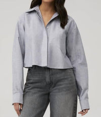 Good American - Oxford Crop Uniform Shirt