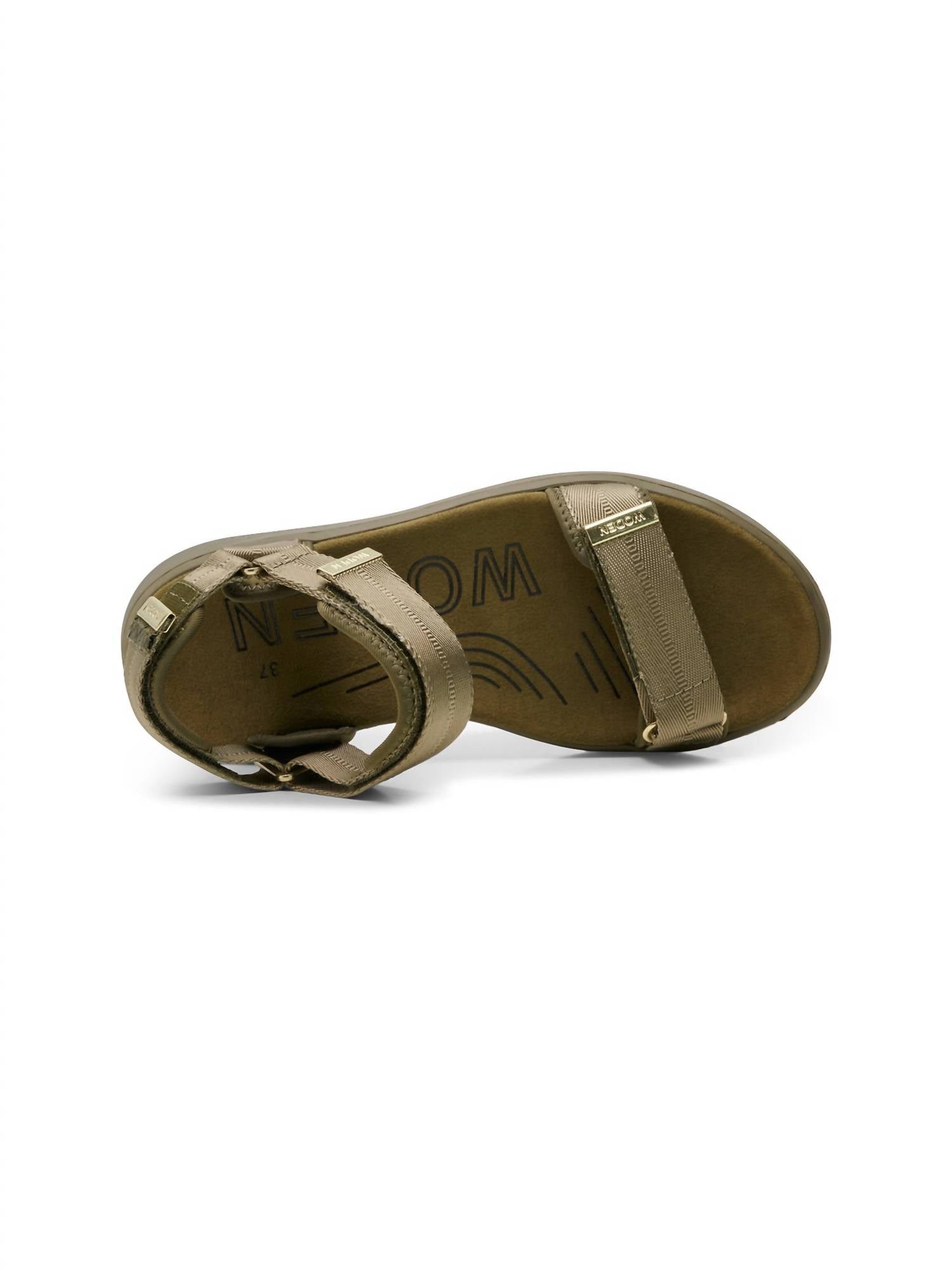 Woden Women's Line Sandal in dark olive - women's sandal - alternate view