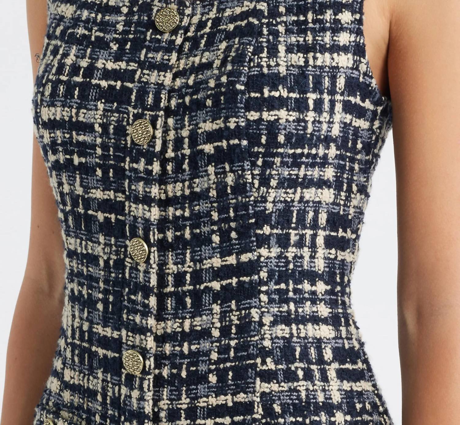 Zoe And Claire - Tweed Fit & Flare Midi Dress