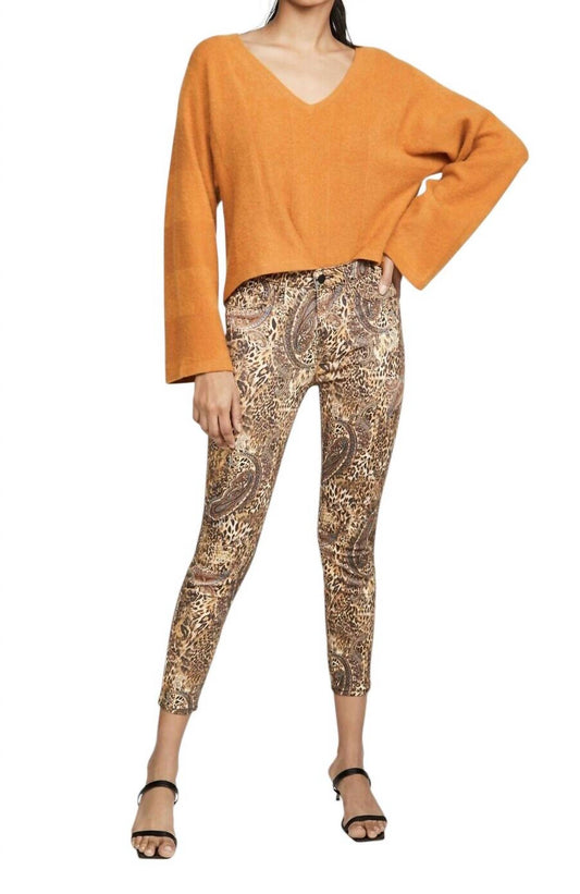 L'Agence - Margot Leopard Paisley Skinny Jeans