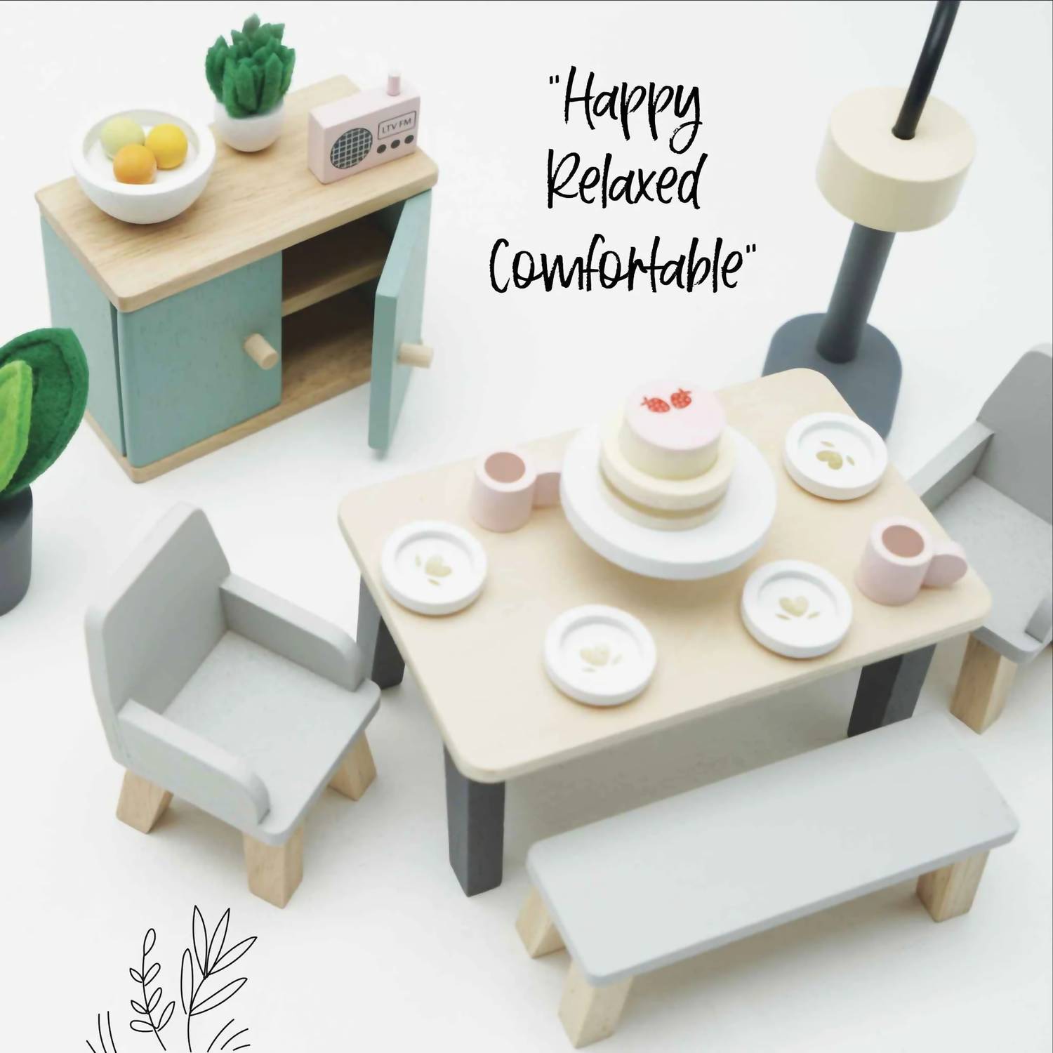 Le Toy Van - Kid's Wooden Dollhouse Dining Room