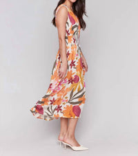 Charlie B - Printed Sleeveless Empire Waist Dress
