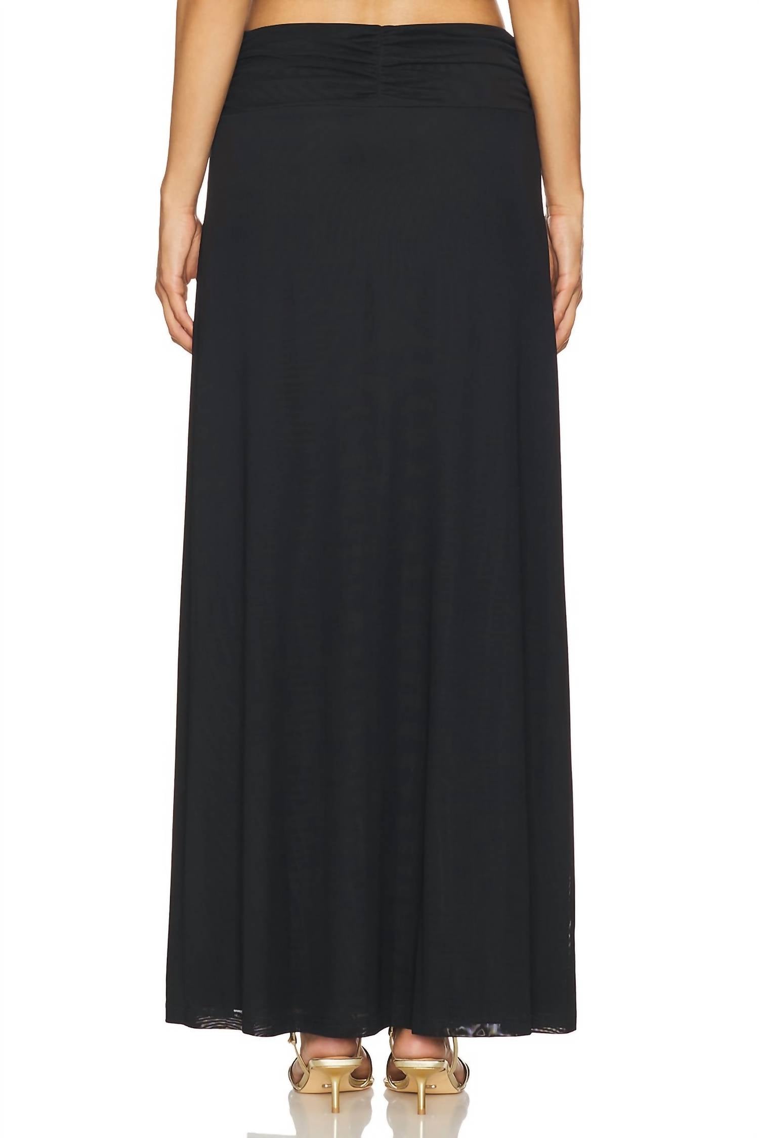 Runaway The Label - Farley Low Rise High Side Maxi Skirt