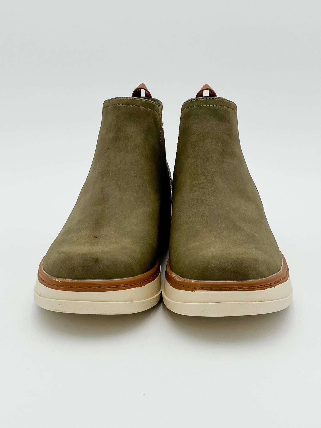 BLOWFISH Women's Charming Wedge Pull On Sneaker in olive - women's sneaker - detail view