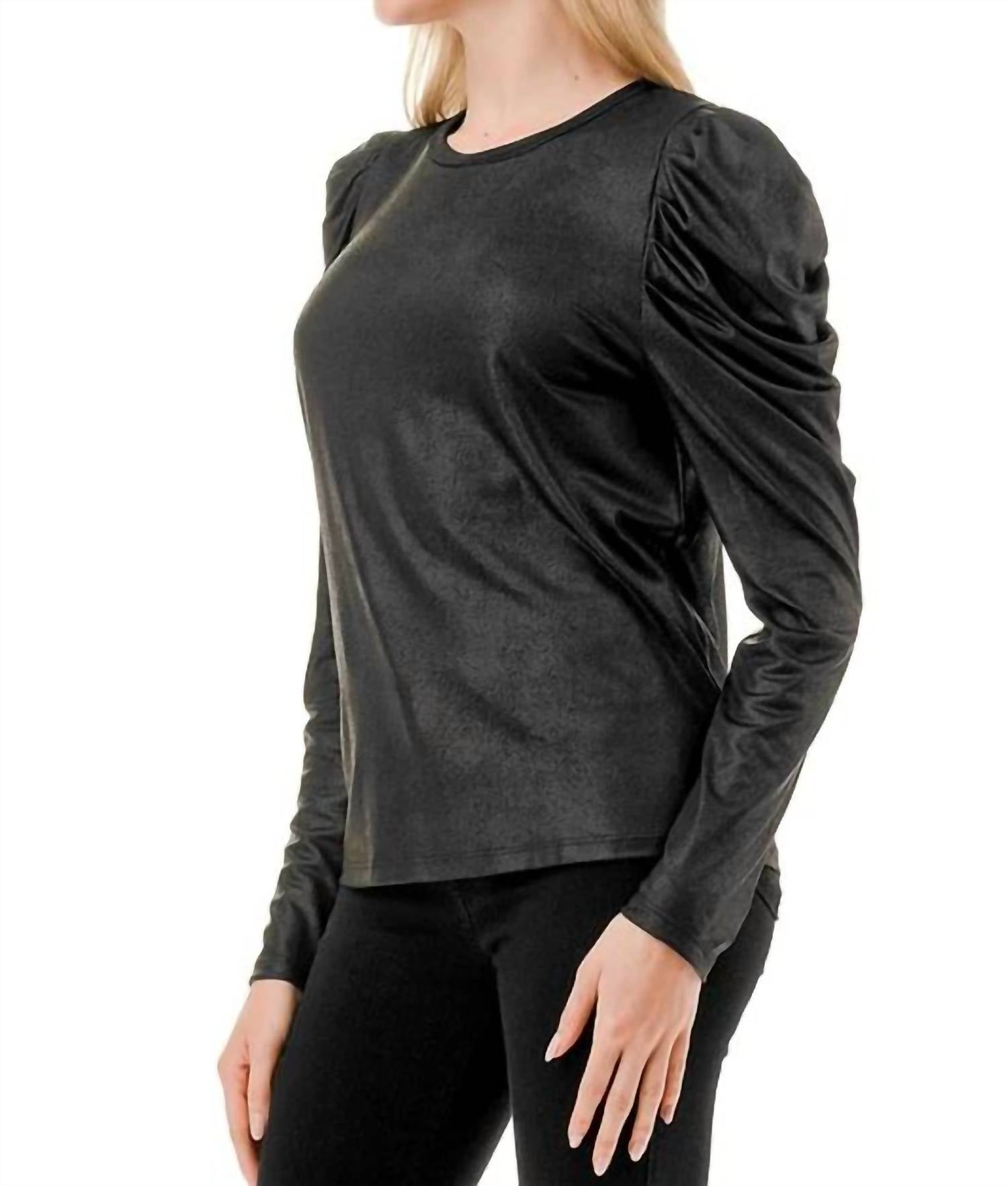 Ariella - Puff Sleeve Long Sleeve Top