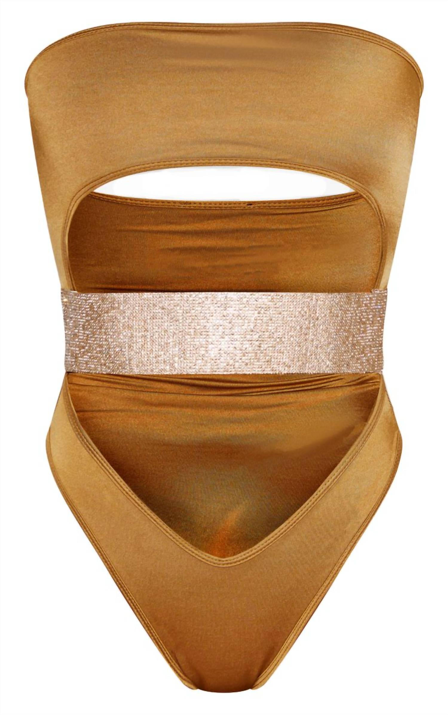 Prettylittlething - Goddess Strapless Monokini One Piece