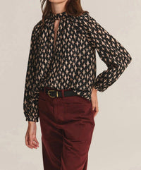 Velvet By Graham & Spencer - Malia Long Sleeve Mock Neck Blouse