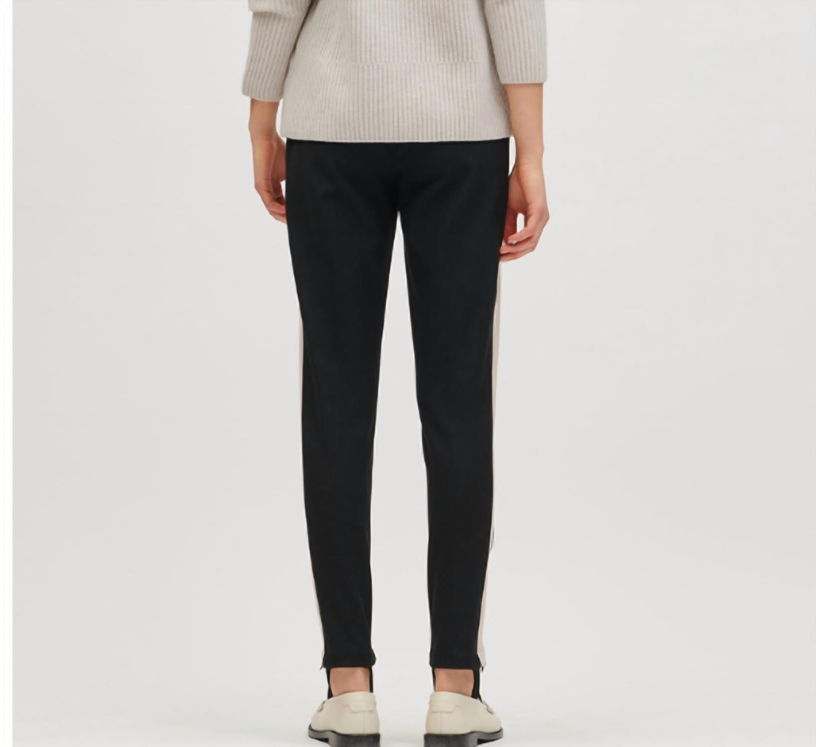 LUISA CERANO Stirrup Satin Pants in black - women's pants - detail view