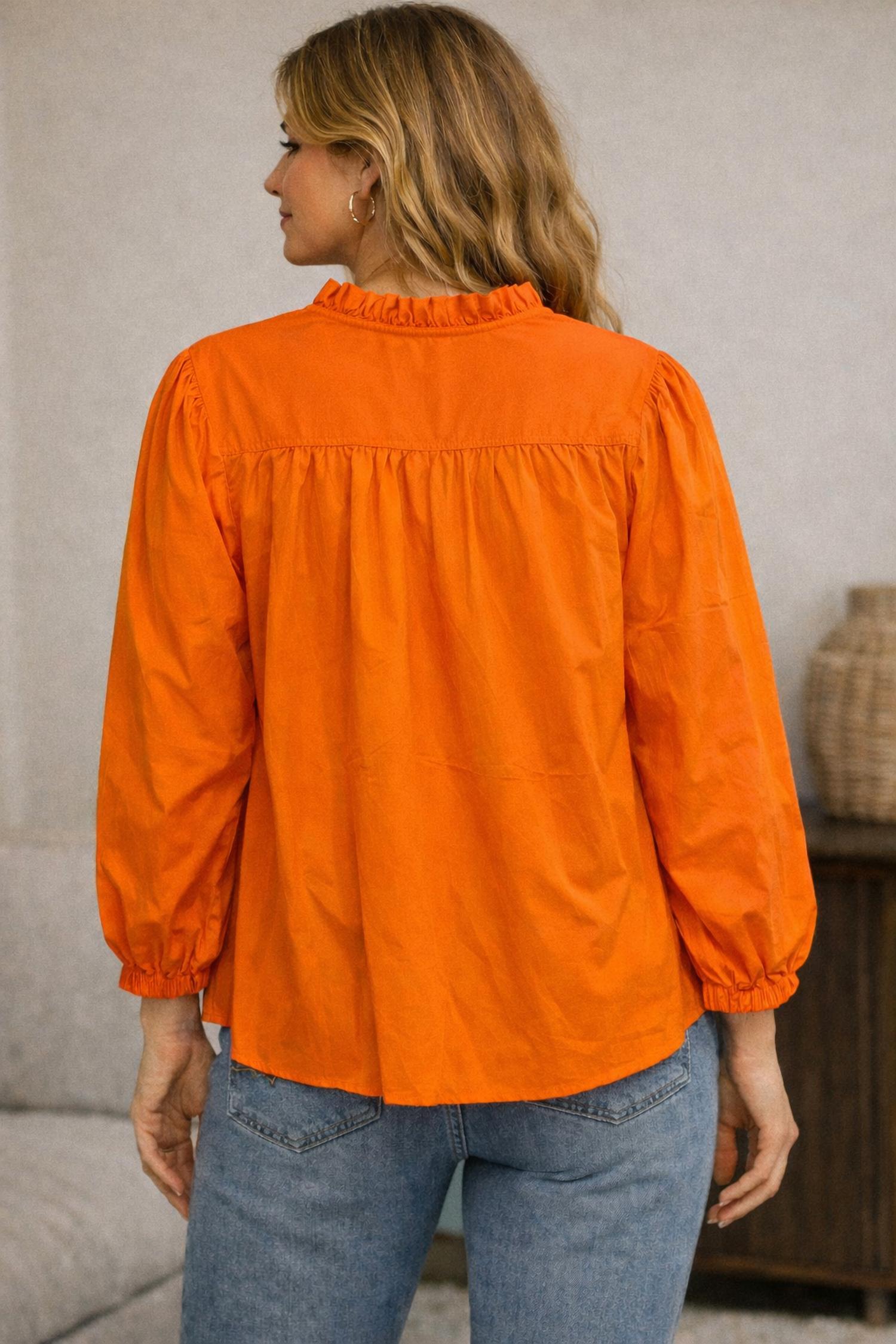 Joy Joy - Cotton Lace Peasant Blouse